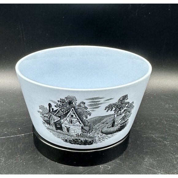 Copeland Spode Small Bowl Blue Rural Scene Duncan Transferware Farmhouse England - Picture 2 of 10